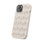 Biodegradable Phone Case — Eco-Friendly Forest Sketch Pattern