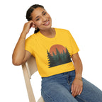 Nature Sunset T-Shirt — Vintage Pine Forest Tee