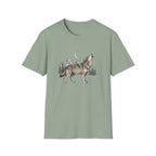 Wolf Howl T-Shirt — Moonlit Mountain Wildlife Tee
