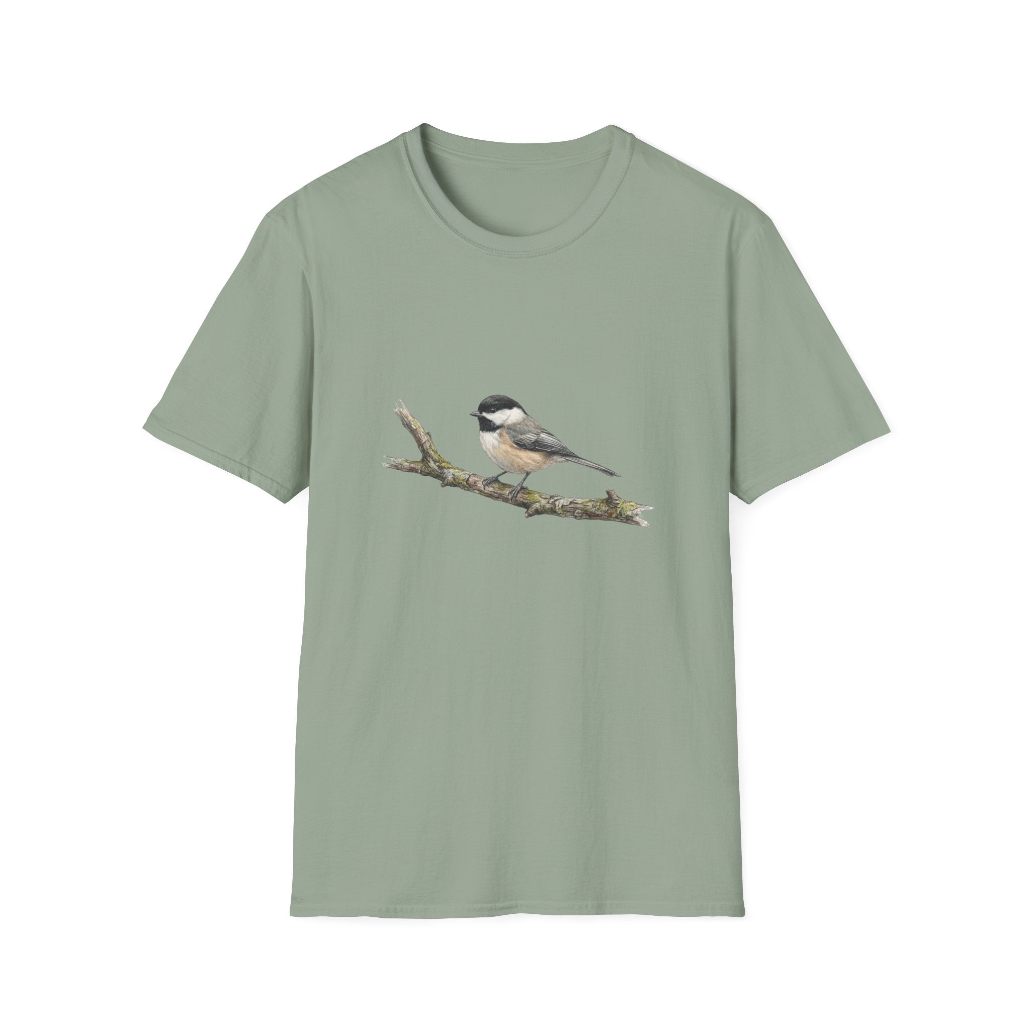 Chickadee Bird Tee — Watercolor Songbird T‑Shirt