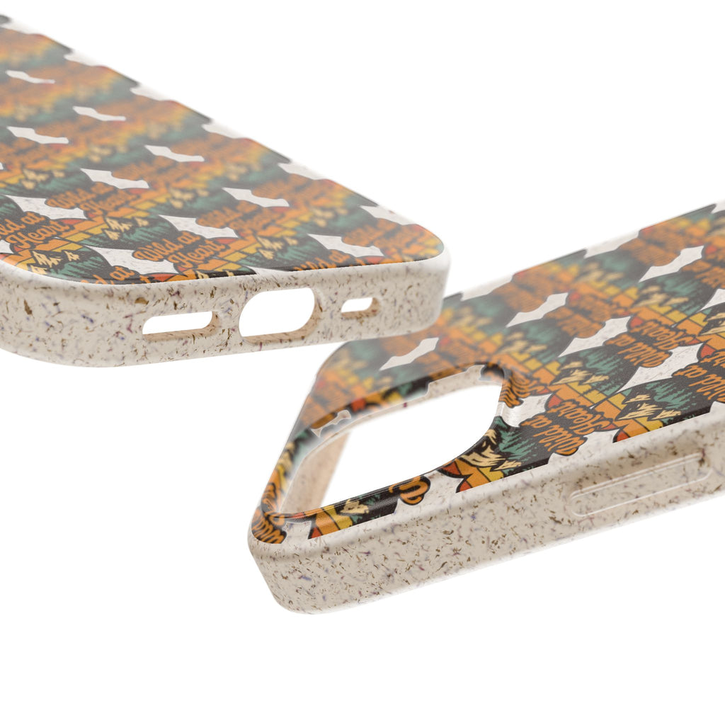 Eco-Friendly Phone Case — Vintage Camper Pattern Biodegradable iPhone Cover