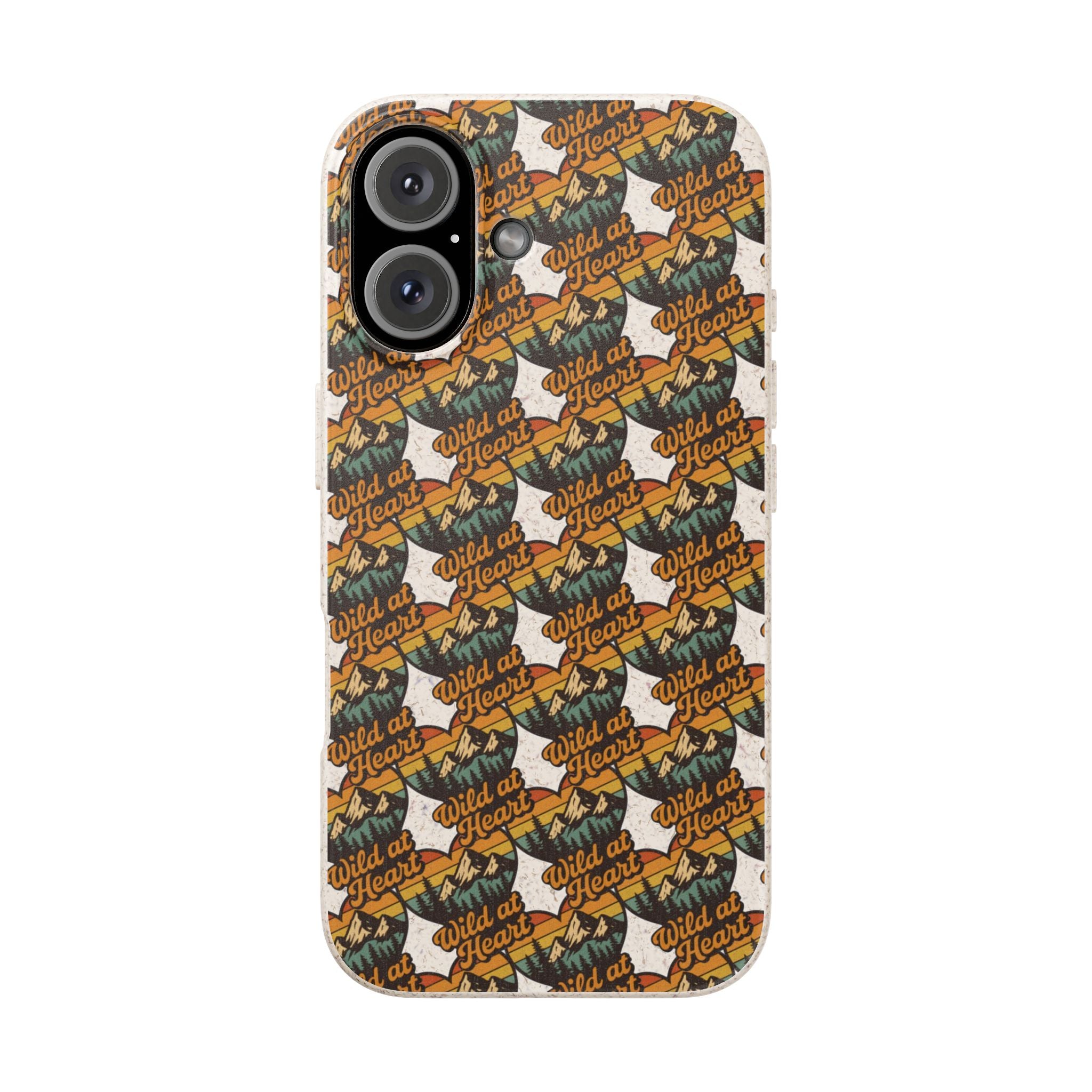 Eco-Friendly Phone Case — Vintage Camper Pattern Biodegradable iPhone Cover