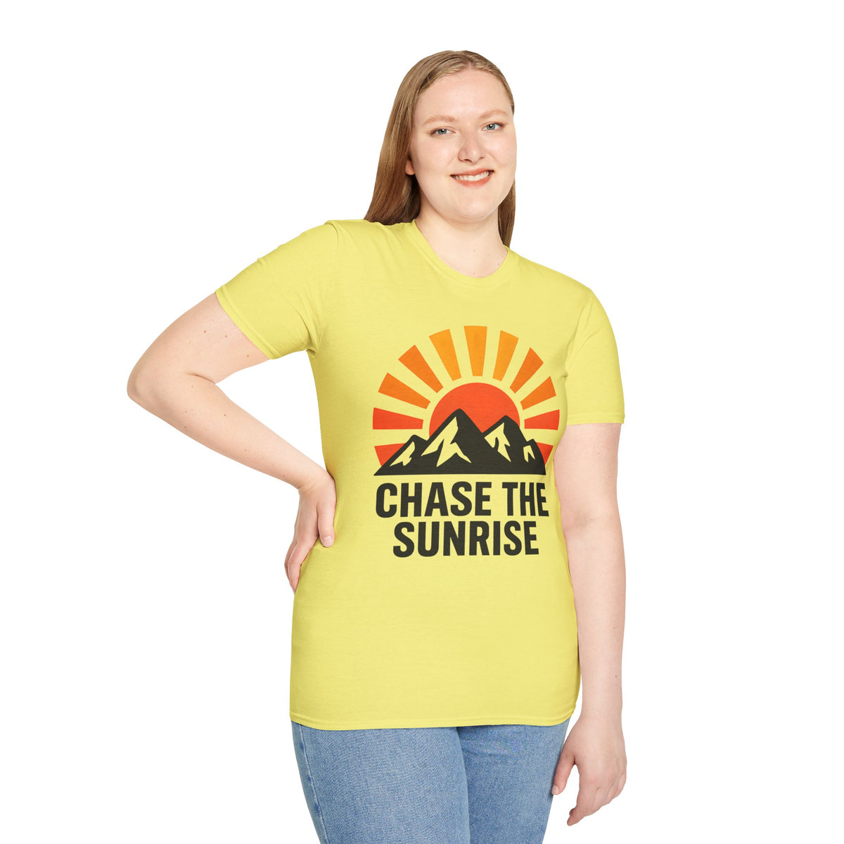 Chase The Sunrise Mountain T-Shirt — Sunrise & Peaks Graphic Tee