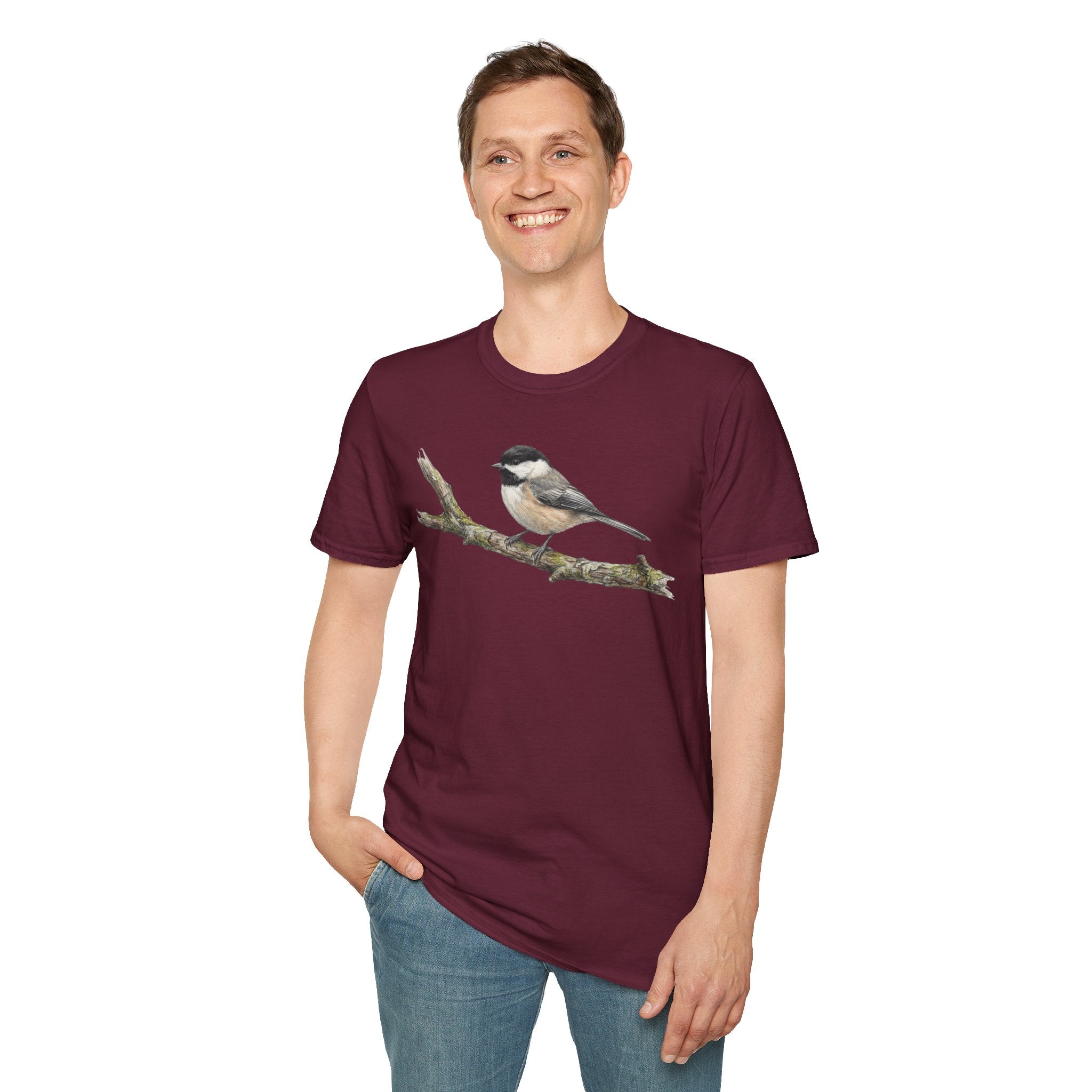 Copy of Chickadee Tee — Watercolor Songbird T‑Shirt