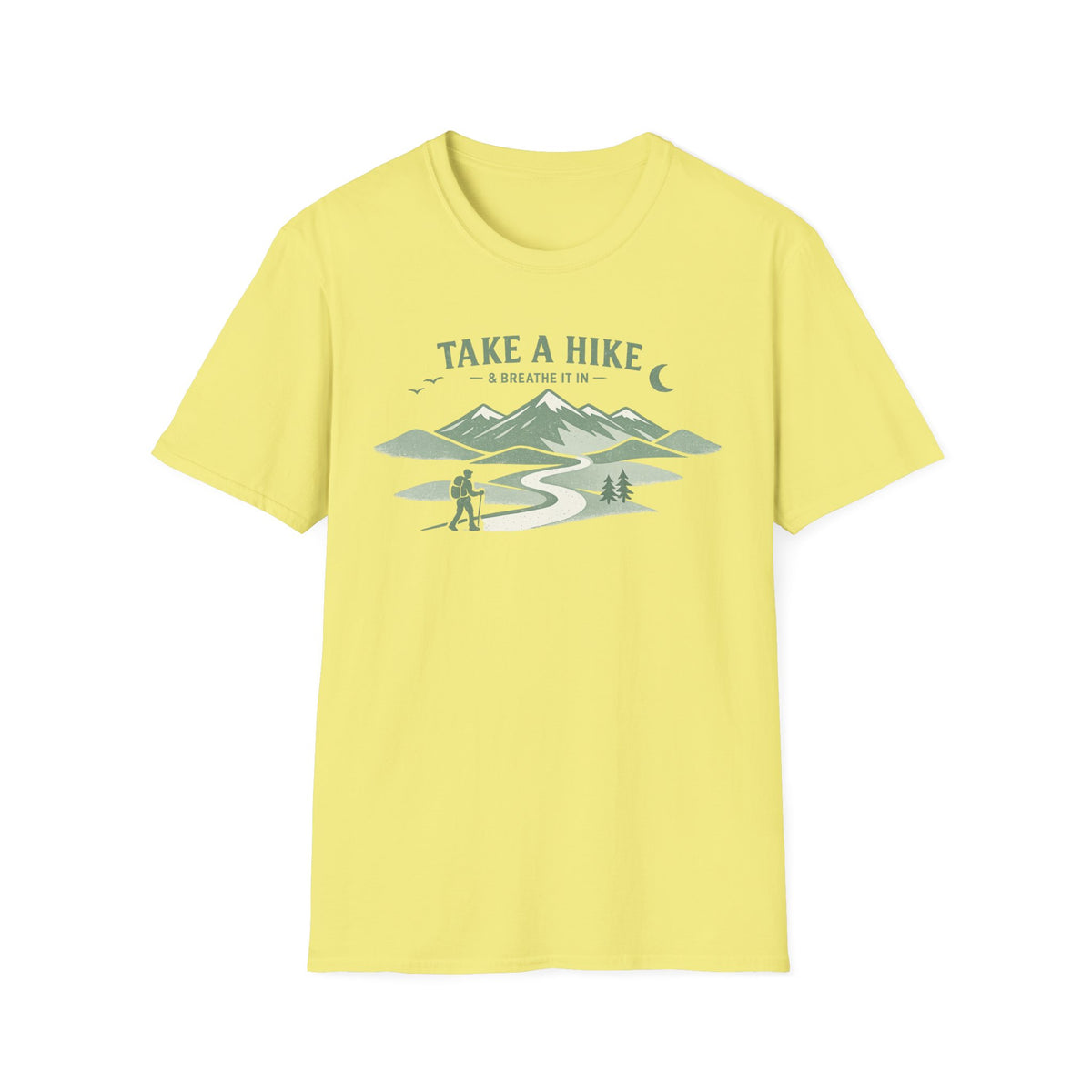 "Take A Hike & Breathe It In" Outdoor Hiking Graphic Tee