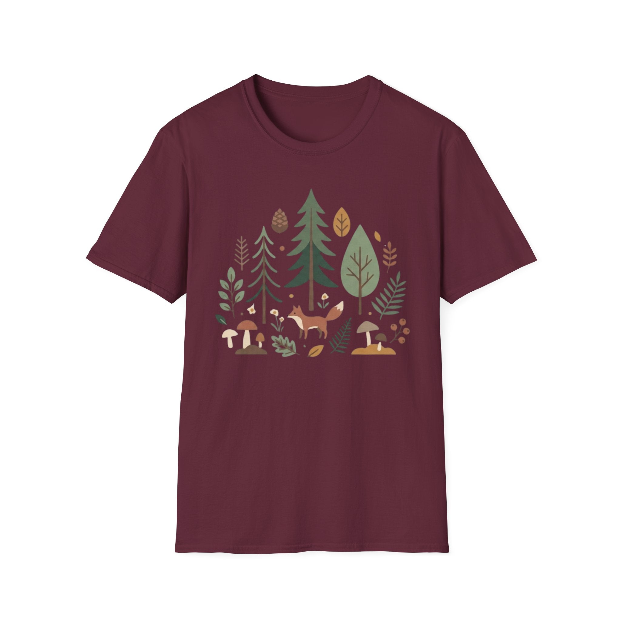 Woodland Fox T-Shirt — Nature Forest Camping Graphic Tee