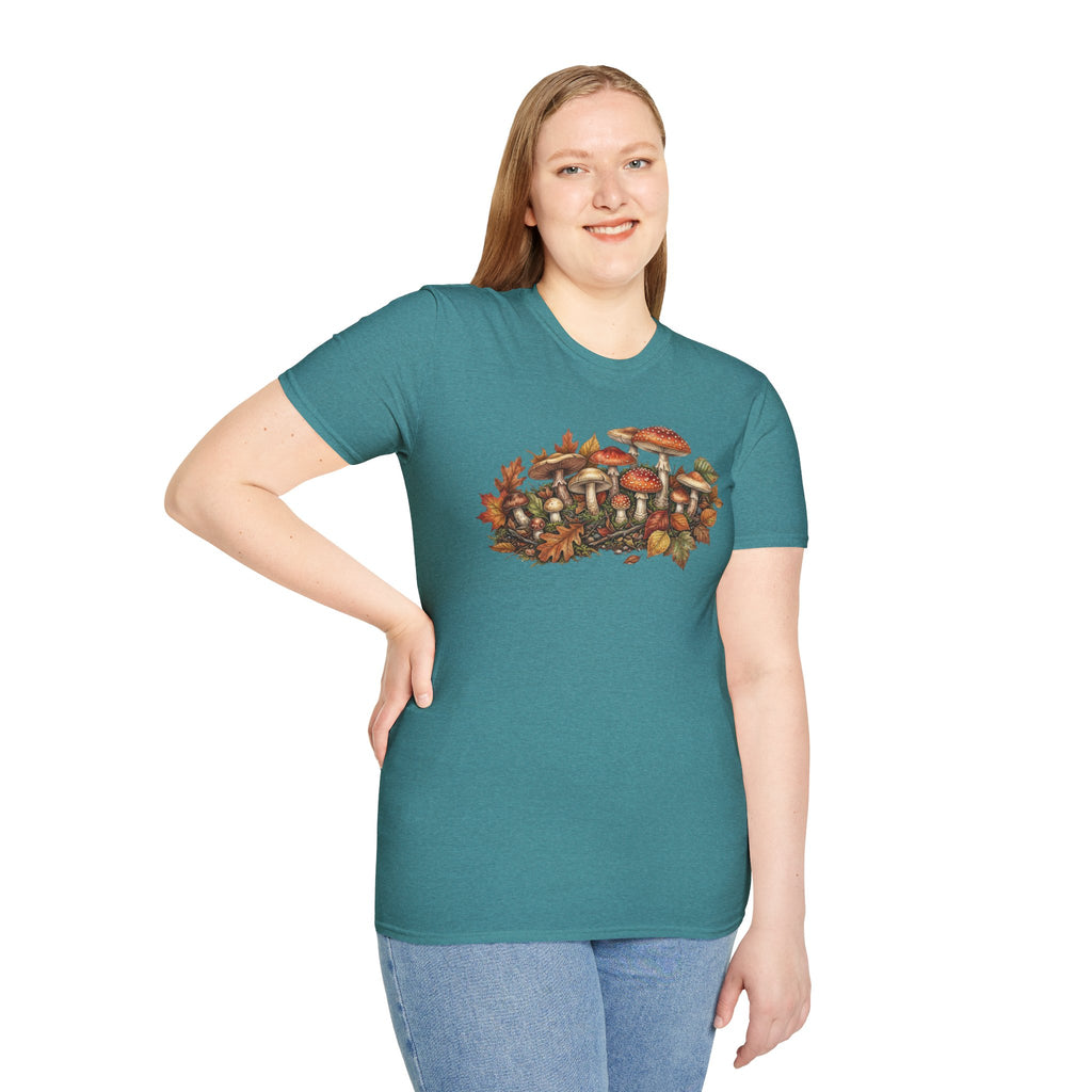 Mushroom & Autumn Leaves T-Shirt