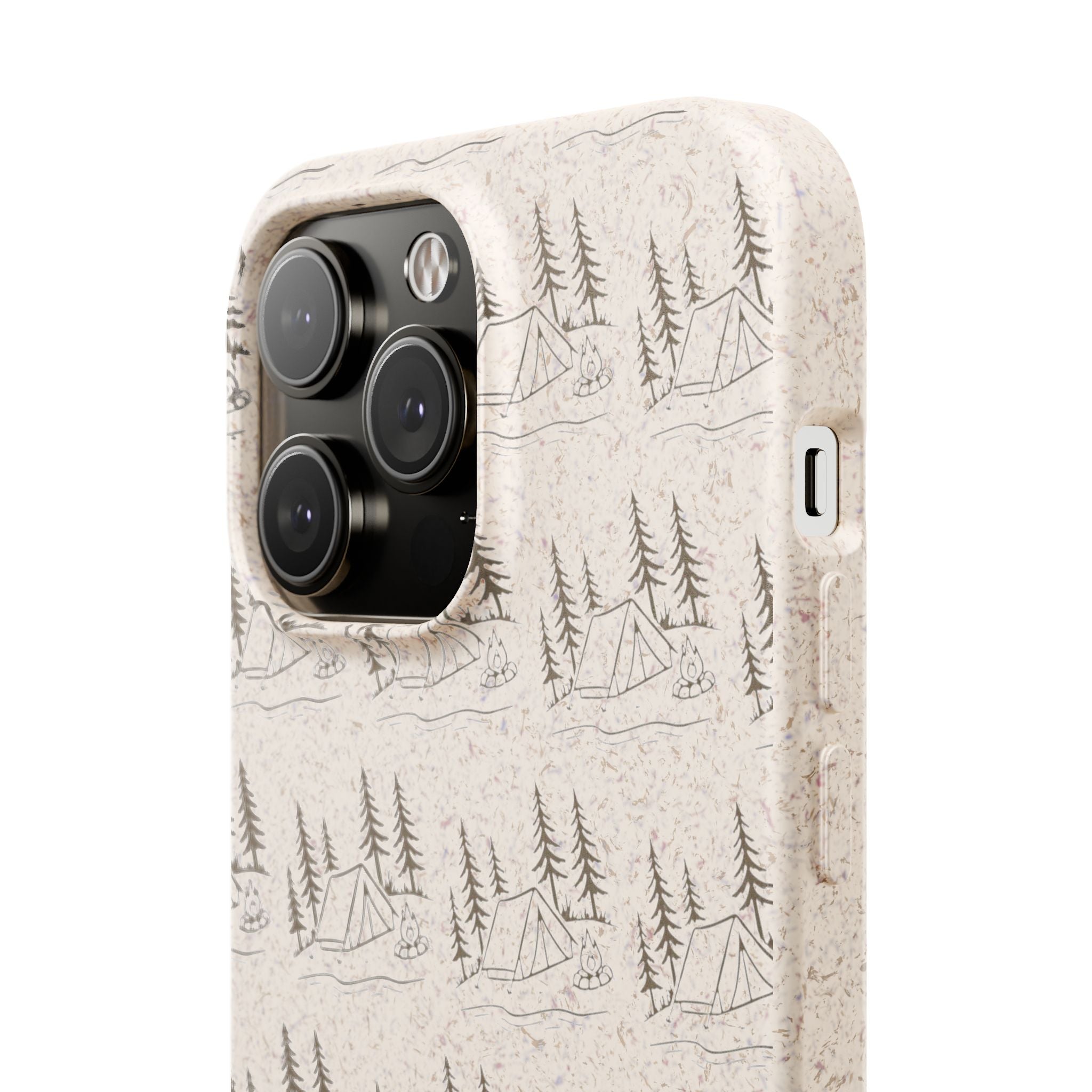 Biodegradable Phone Case — Eco-Friendly Forest Sketch Pattern