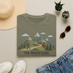 Campground Scenic T-Shirt — Minimalist Tent & Campfire Graphic