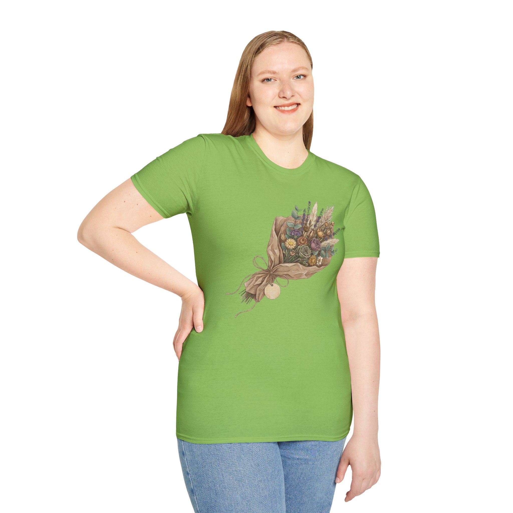 Floral Bouquet Graphic T-Shirt — Rustic Wildflower Bouquet Tee