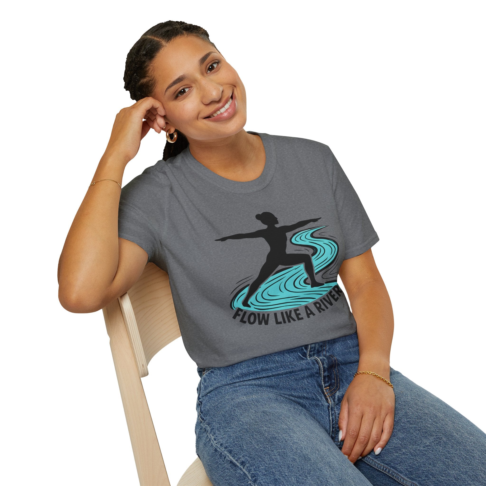 "Flow Like A River" Yoga T-Shirt