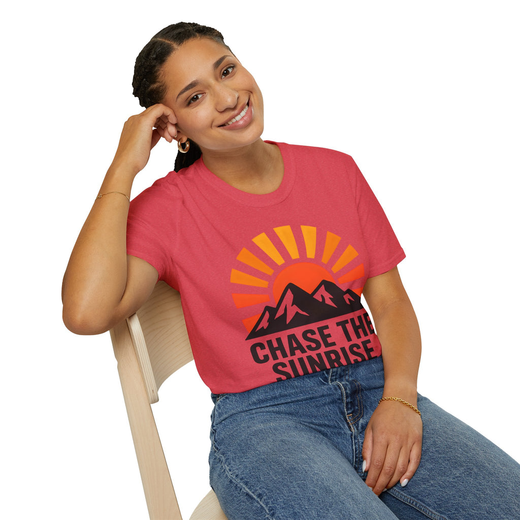 Chase The Sunrise Mountain T-Shirt — Sunrise & Peaks Graphic Tee