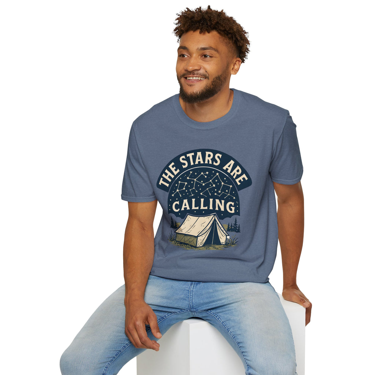 "The Stars Are Calling" Camping Tent Stargazing T-Shirt