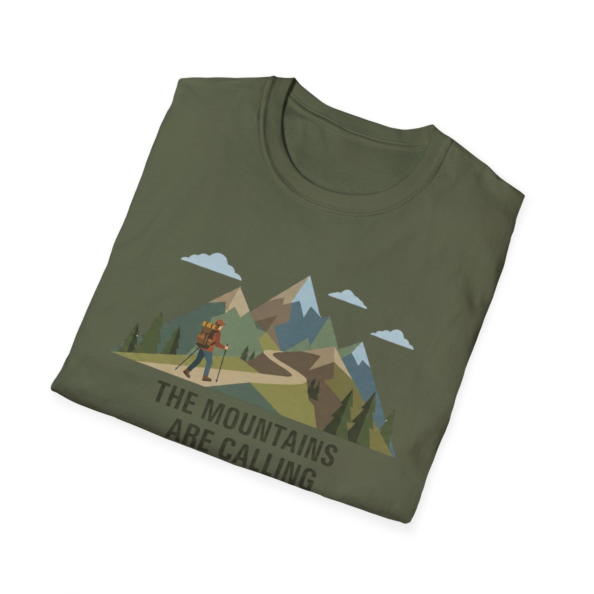 Campground Scenic T-Shirt — Minimalist Tent & Campfire Graphic