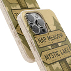 Biodegradable Phone Case — 'Nap Meadow' Mystic Lake Camping Design