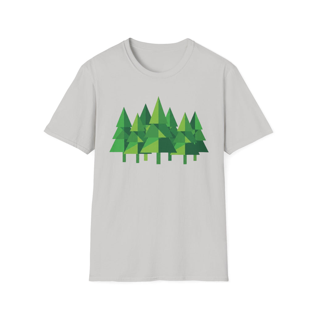 Forest Graphic T-Shirt — Minimal Green Pine Trees Tee