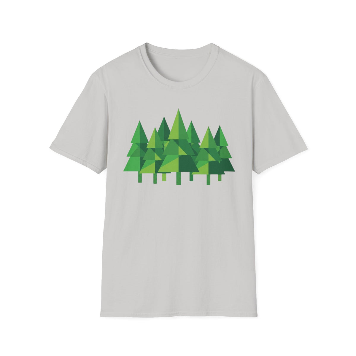 Forest Graphic T-Shirt — Minimal Green Pine Trees Tee