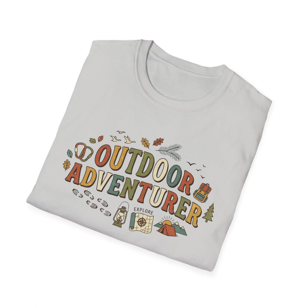 "Outdoor Adventurer" T‑Shirt Camping, Hiking & Exploration Graphic Tee Shirt