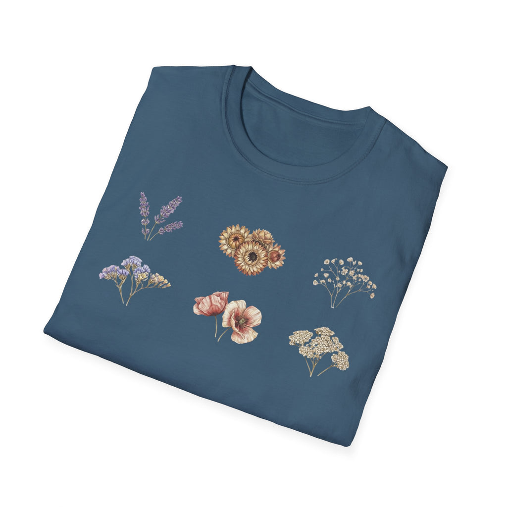Floral Dried Mini Bouquets T-Shirt — Vintage Botanical Graphic Tee