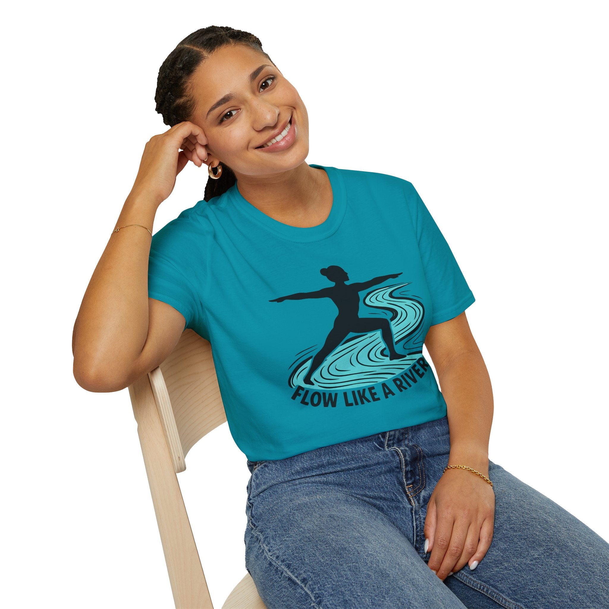 "Flow Like A River" Yoga T-Shirt