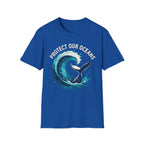 "Protect Our Oceans" Wave Whale Conservation T-Shirt