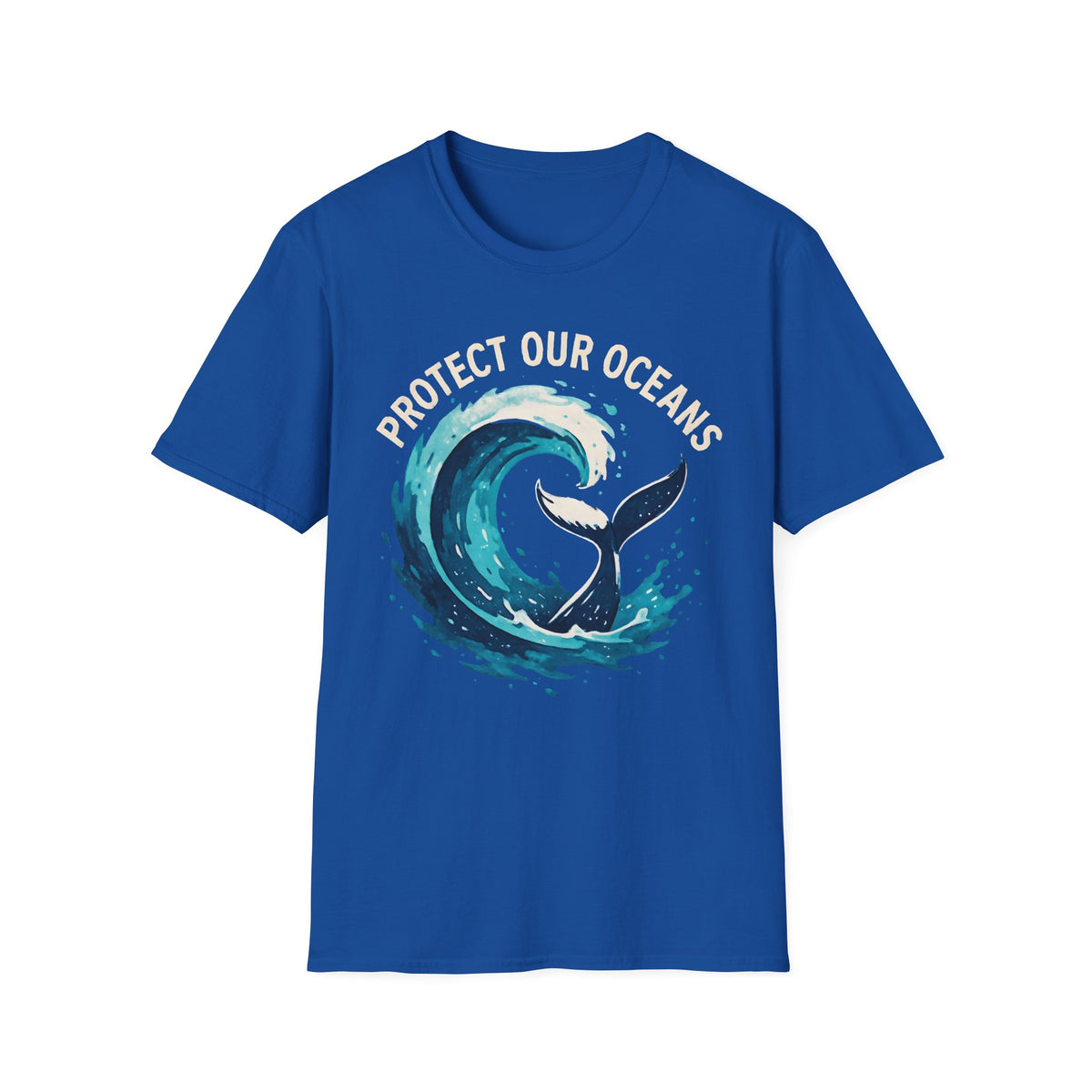 "Protect Our Oceans" Wave Whale Conservation T-Shirt