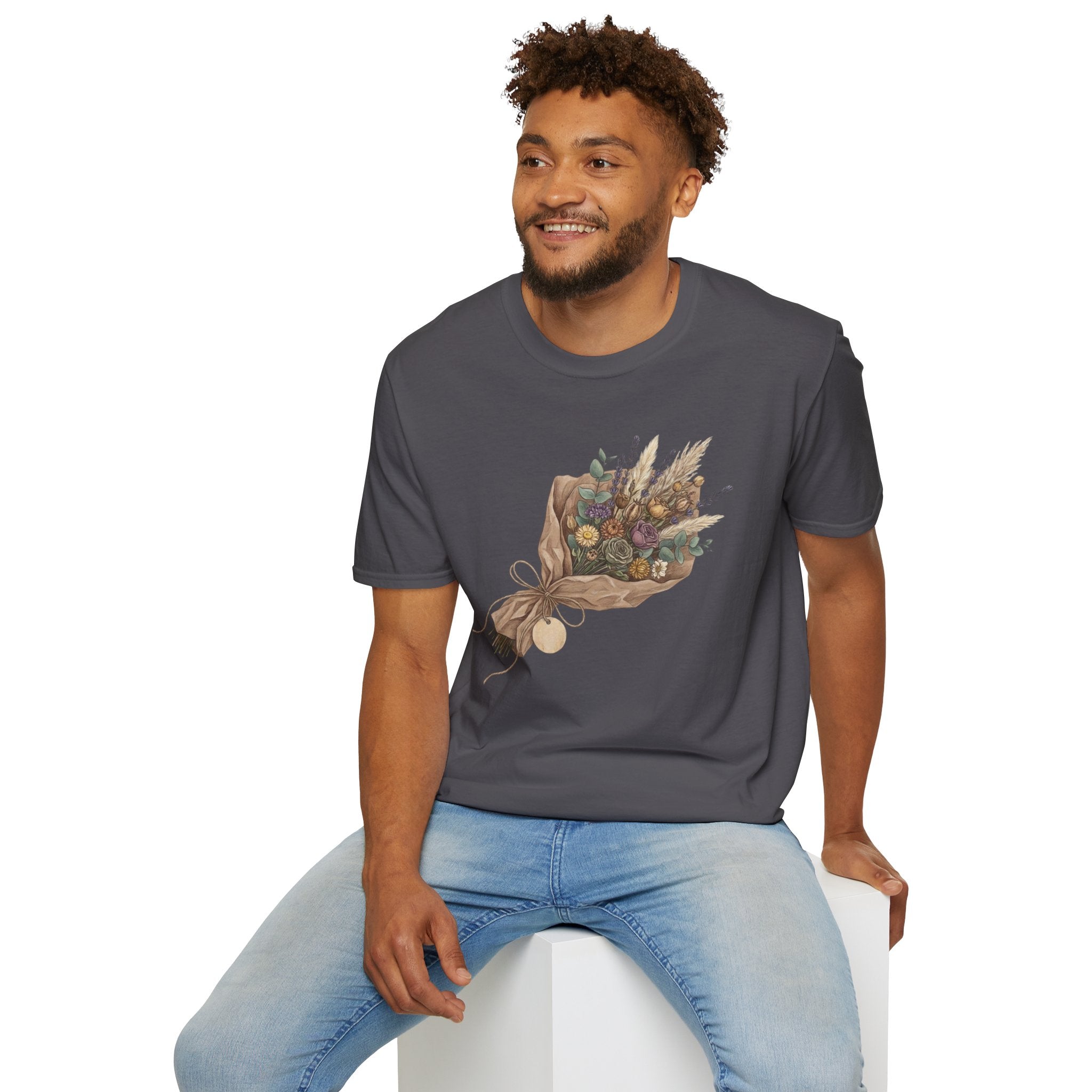 Floral Bouquet Graphic T-Shirt — Rustic Wildflower Bouquet Tee