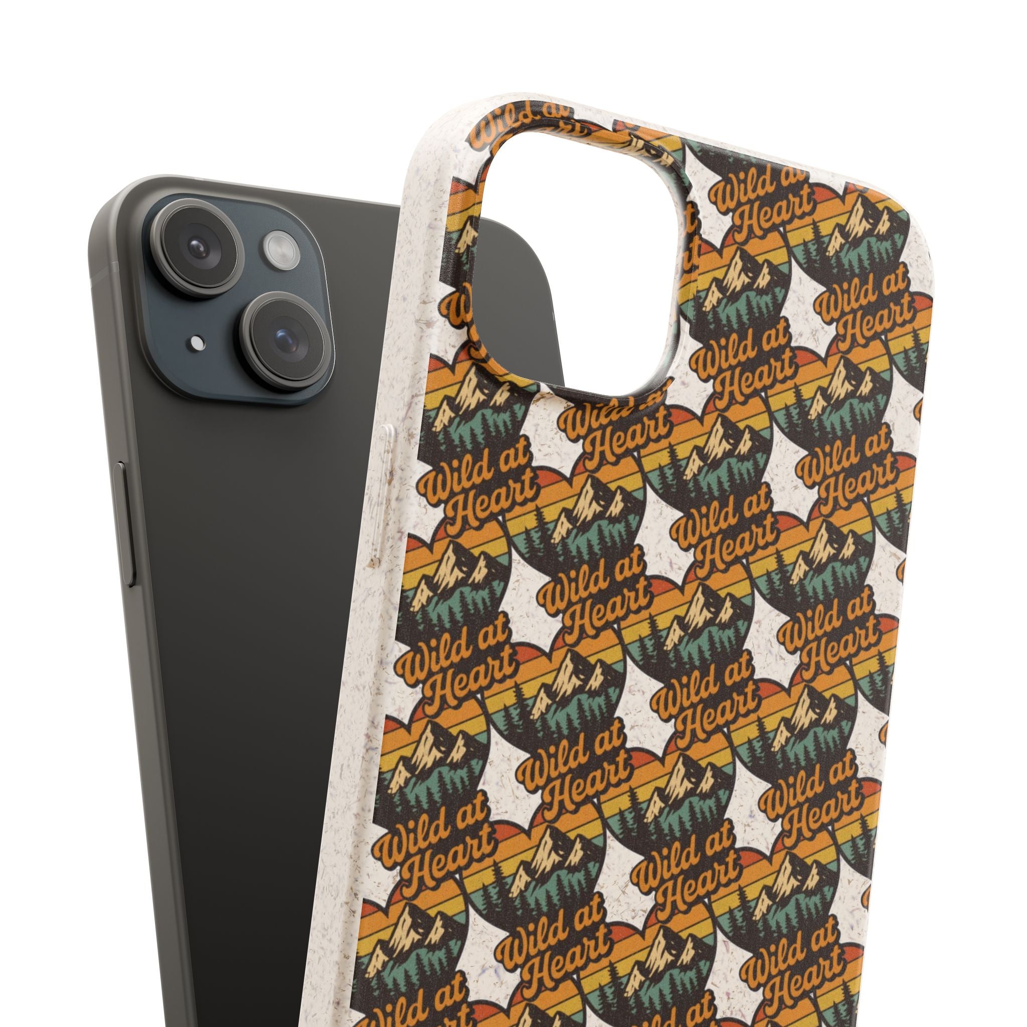 Eco-Friendly Phone Case — Vintage Camper Pattern Biodegradable iPhone Cover