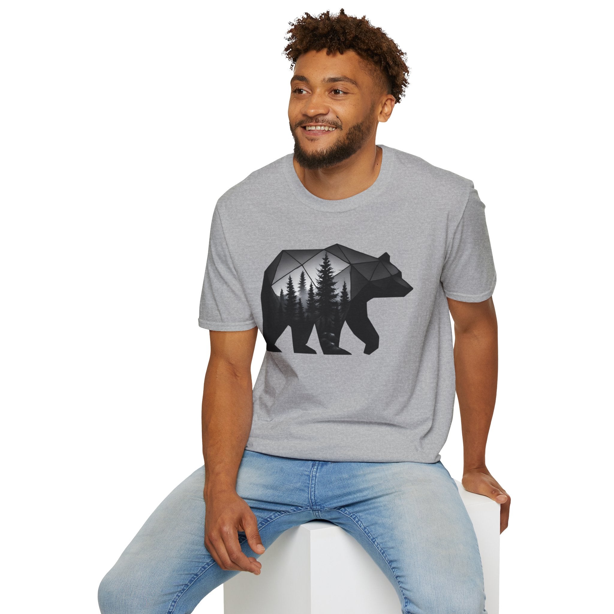 Geometric Forest Bear T-Shirt
