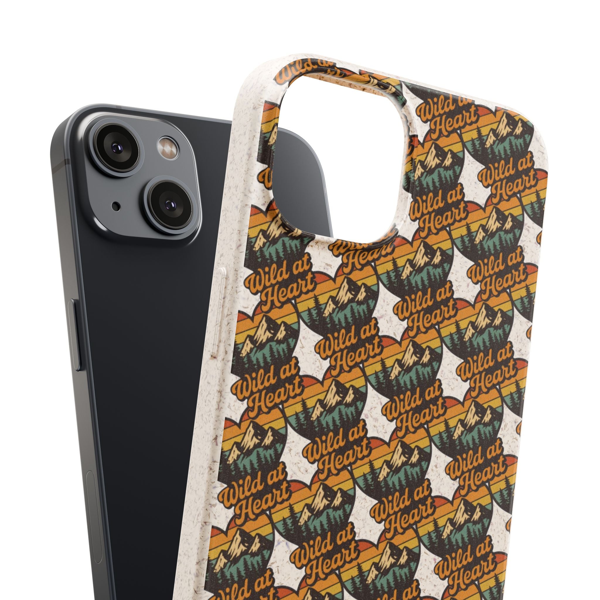 Eco-Friendly Phone Case — Vintage Camper Pattern Biodegradable iPhone Cover