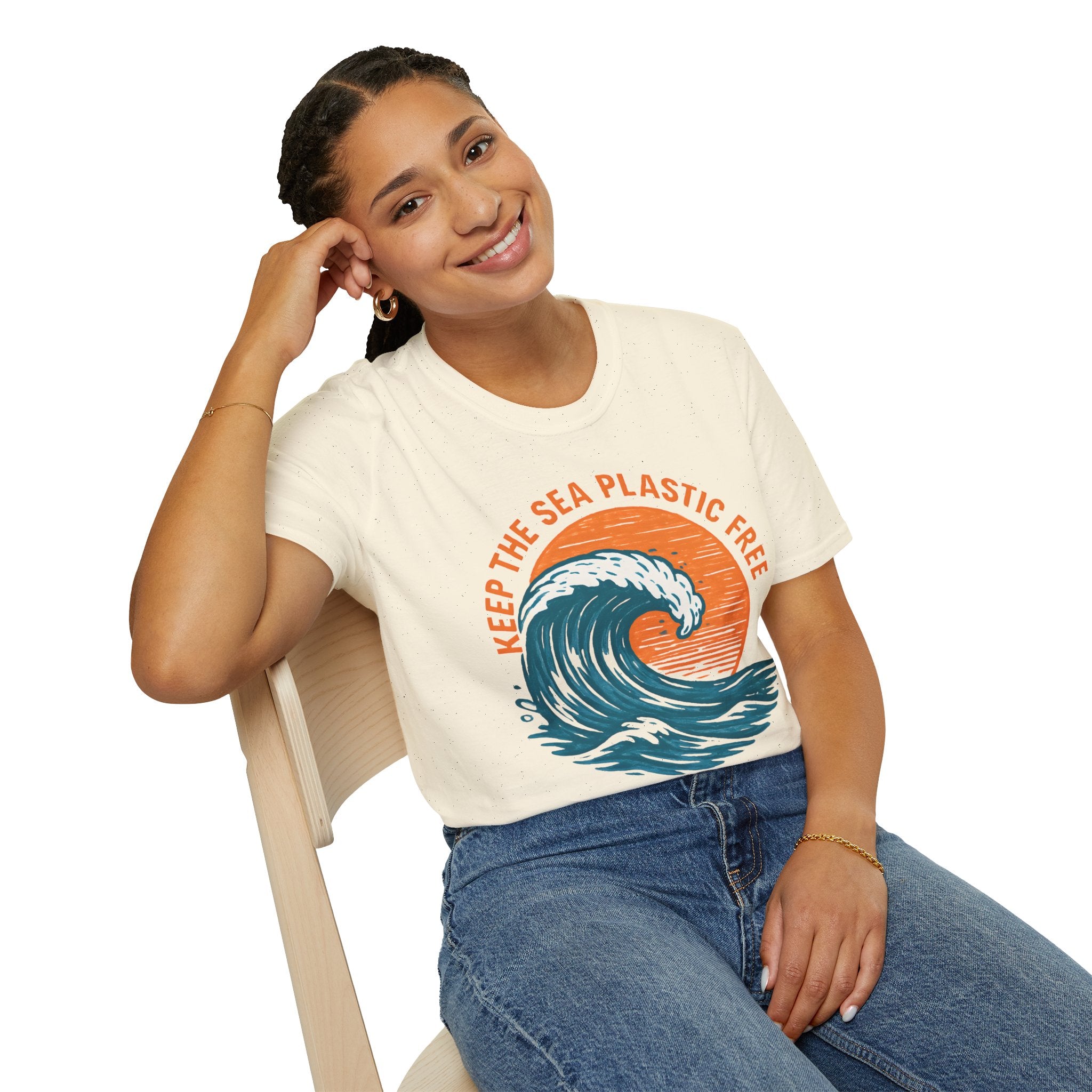 Keep the Sea Plastic Free T-Shirt — Ocean Conservation Wave Tee