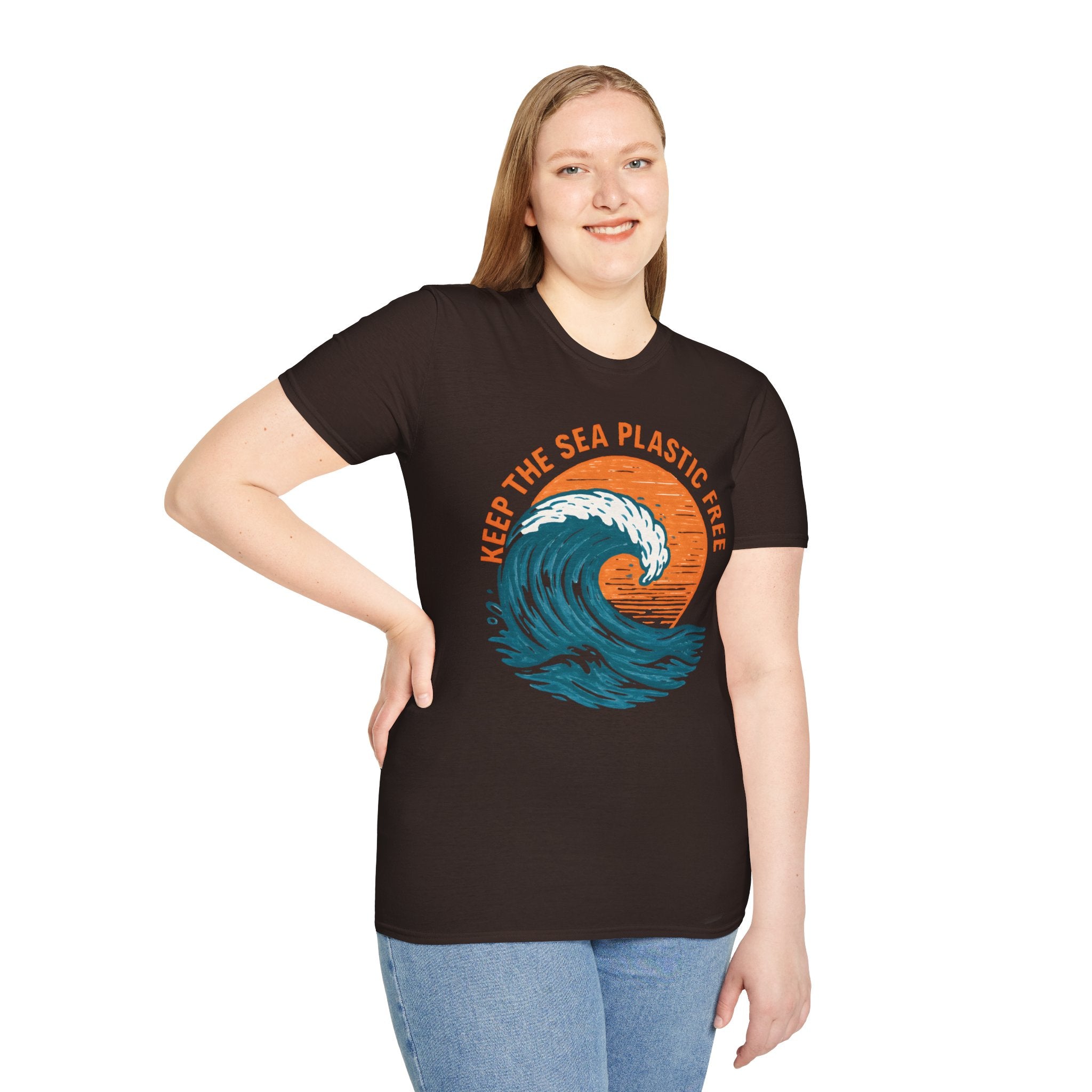 Keep the Sea Plastic Free T-Shirt — Ocean Conservation Wave Tee