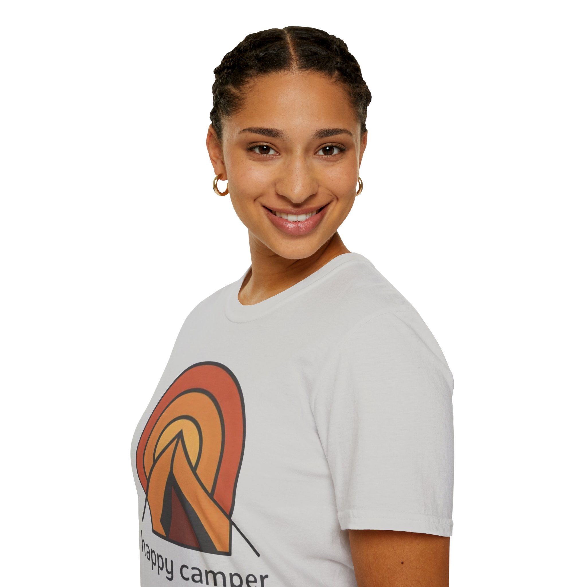 Happy Camper Retro Sunset Camping T-Shirt