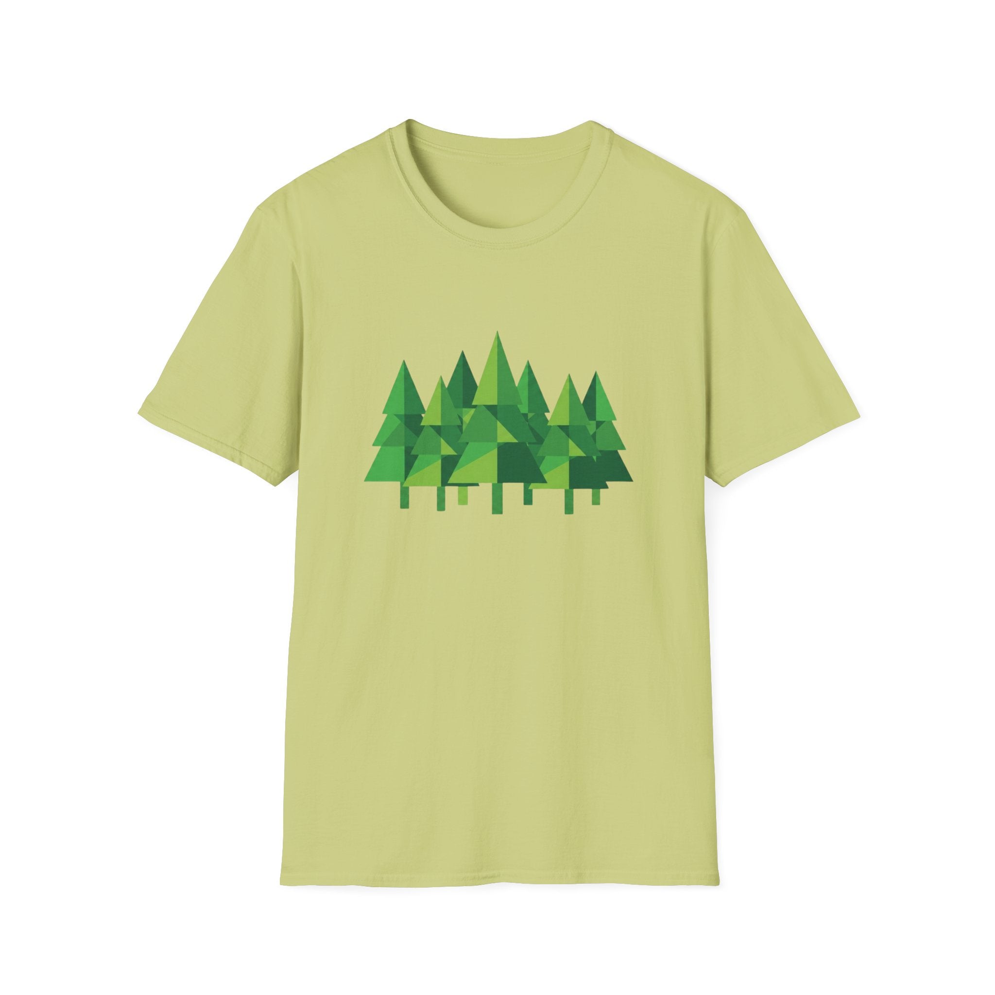 Forest Graphic T-Shirt — Minimal Green Pine Trees Tee