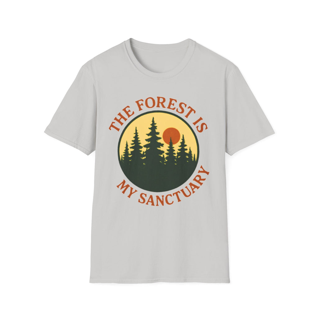 "The Forest Is My Sanctuary" Pines Sunset Graphic Tee Shirt