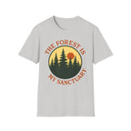 "The Forest Is My Sanctuary" Pines Sunset Graphic Tee Shirt