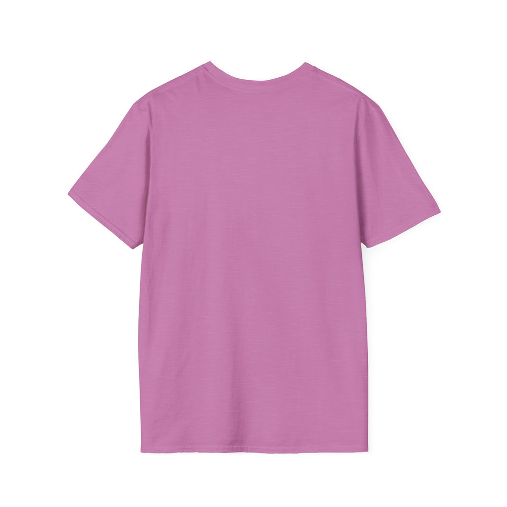 Mountain River T-Shirt — Geometric Blue Peaks & Flowing River