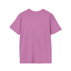 Mountain River T-Shirt — Geometric Blue Peaks & Flowing River