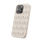 Biodegradable Phone Case — Eco-Friendly Forest Sketch Pattern