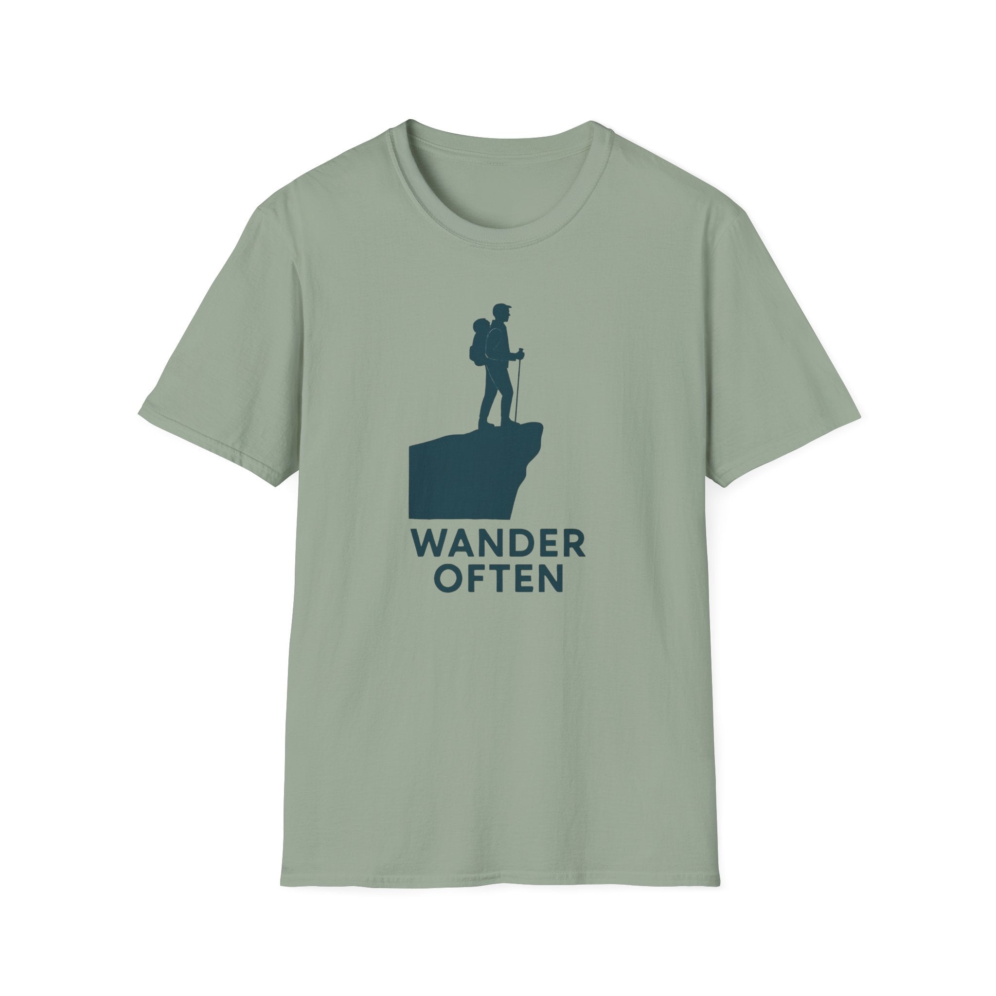 "Wander Often" Hiker on Cliff T-Shirt