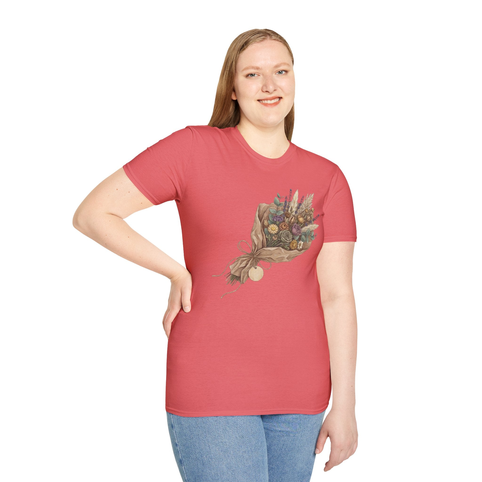 Floral Bouquet Graphic T-Shirt — Rustic Wildflower Bouquet Tee