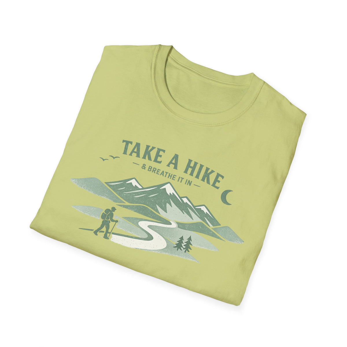 "Take A Hike & Breathe It In" Outdoor Hiking Graphic Tee