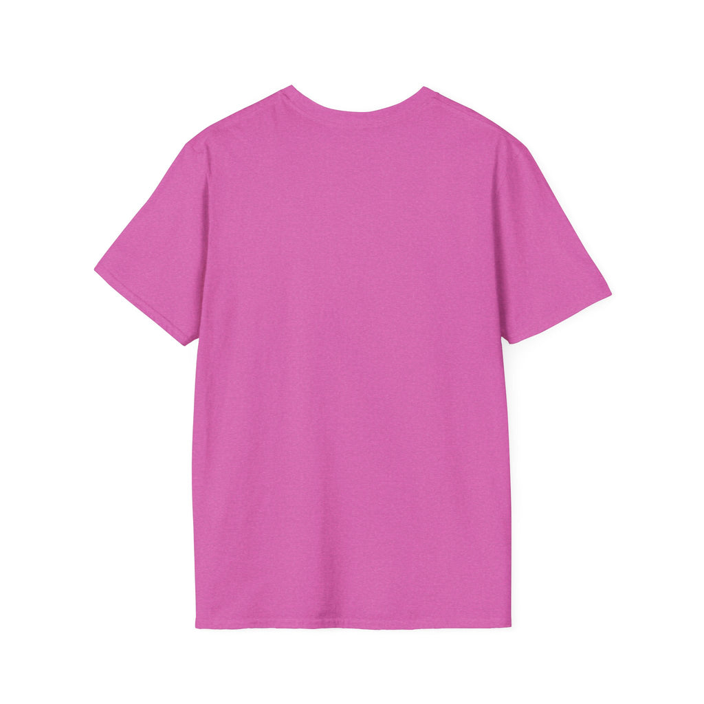 Mountain River T-Shirt — Geometric Blue Peaks & Flowing River