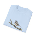 Chickadee Bird Tee — Watercolor Songbird T‑Shirt