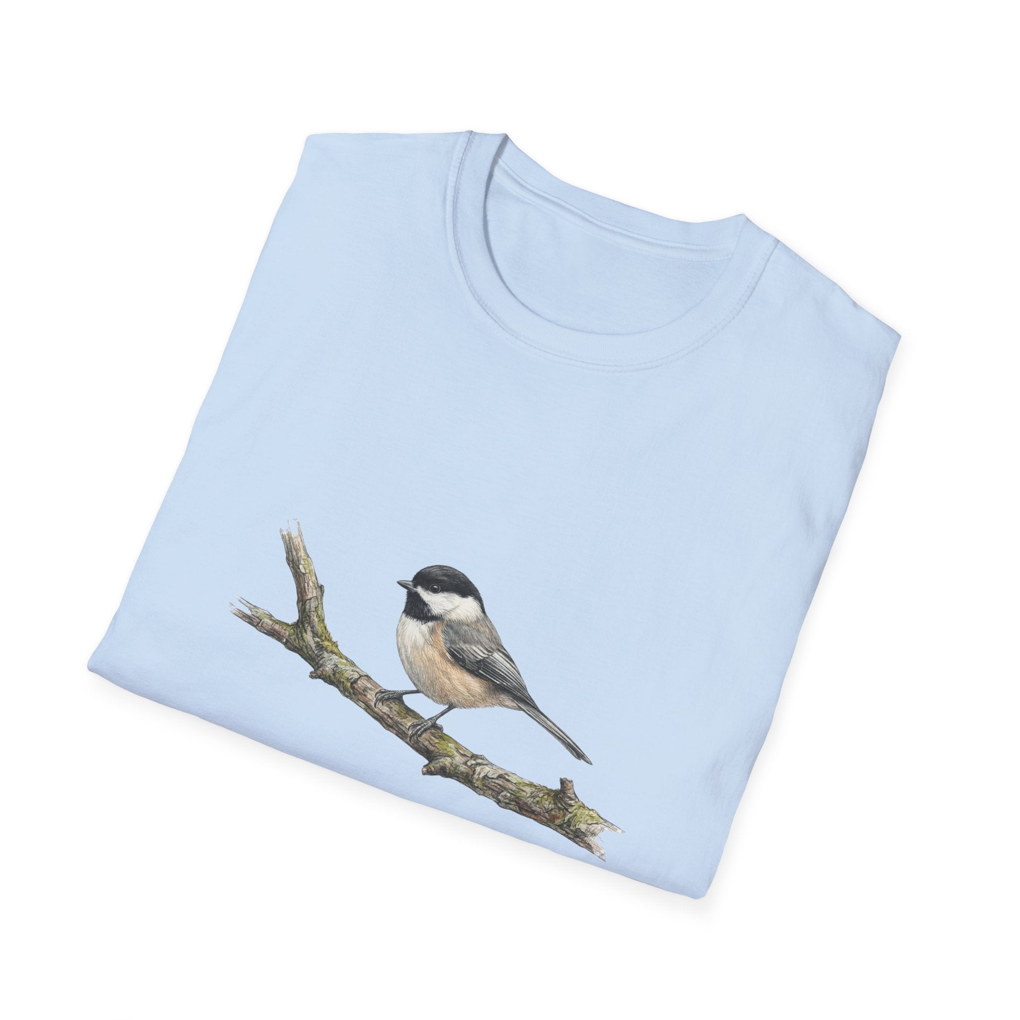 Chickadee Bird Tee — Watercolor Songbird T‑Shirt