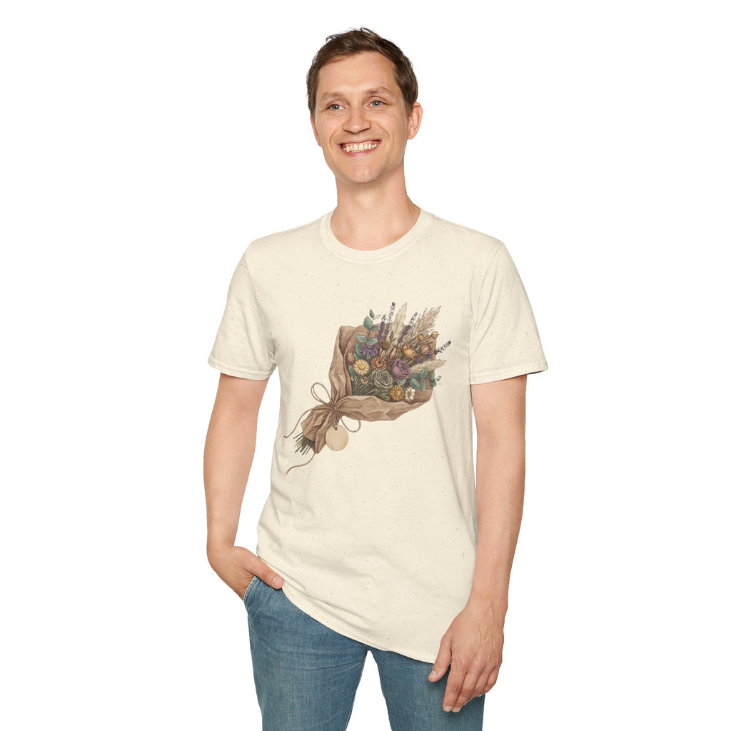 Floral Bouquet Graphic T-Shirt — Rustic Wildflower Bouquet Tee
