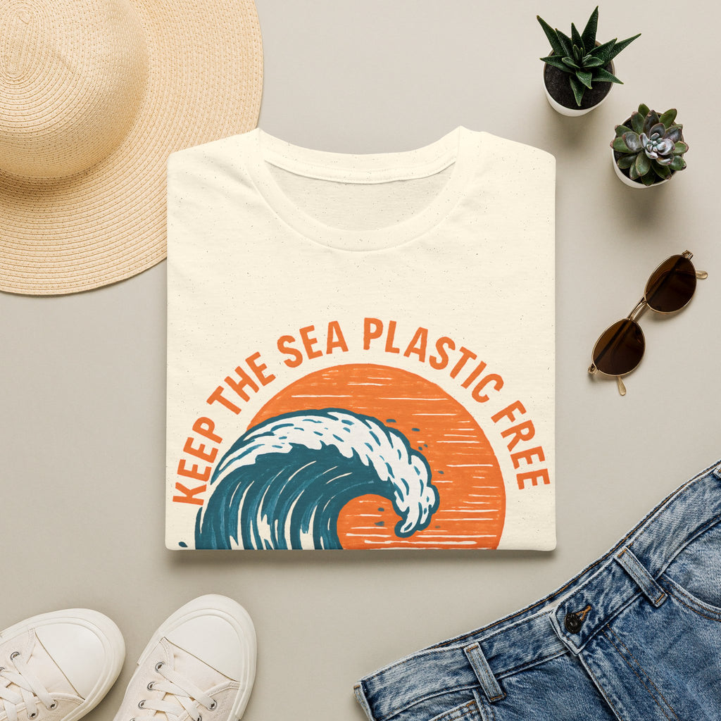 Keep the Sea Plastic Free T-Shirt — Ocean Conservation Wave Tee