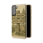 Biodegradable Phone Case — 'Nap Meadow' Mystic Lake Camping Design