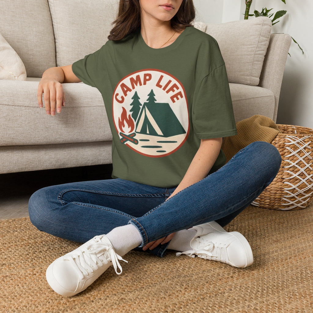 Camp Life T-Shirt — Tent & Campfire Outdoor Tee