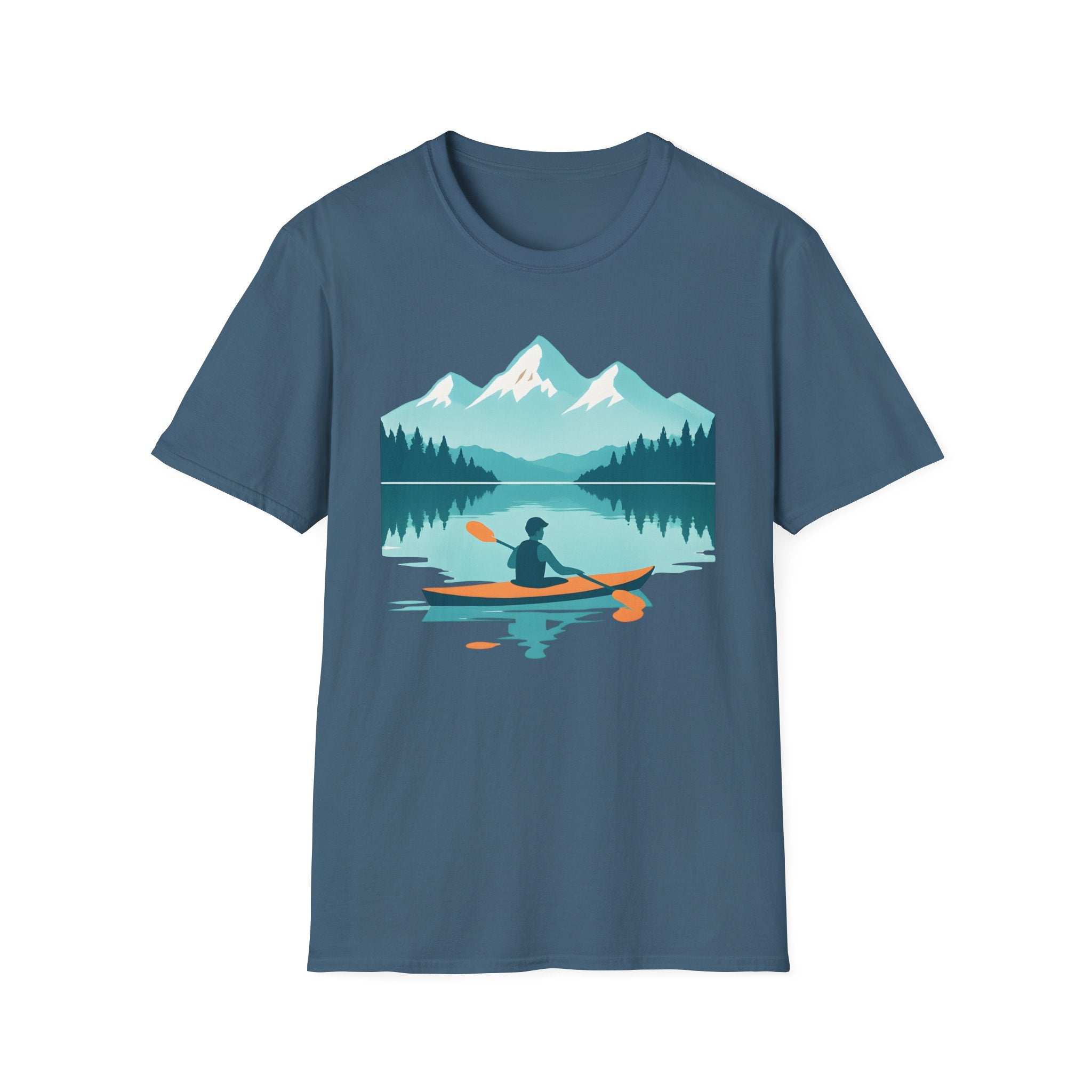 Kayaker on Serene Mountain Lake T-Shirt